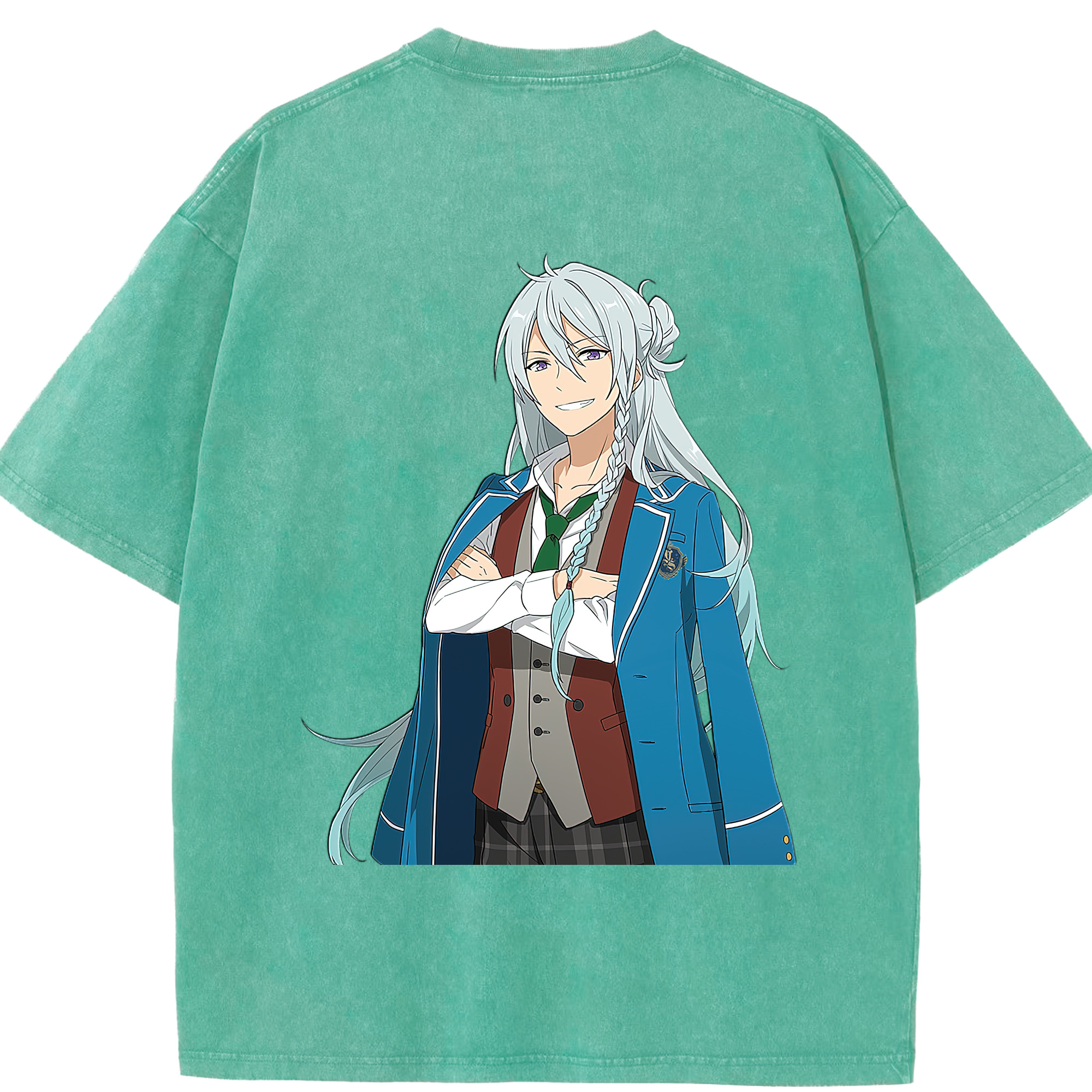 （画像用） あんさんぶるスターズ! Ensemble Stars 綿100% ヴィンテージ風 半袖Tシャツ（背面プリント）